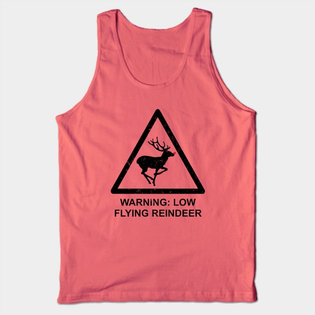 Warning: Low Flying Reindeer Tank Top by Byway Design